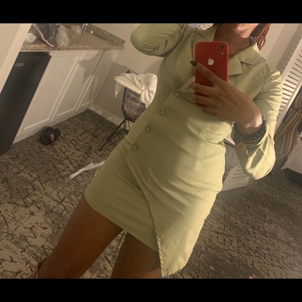 PLT SAGE/mint green blazer dress 🔥🔥😂